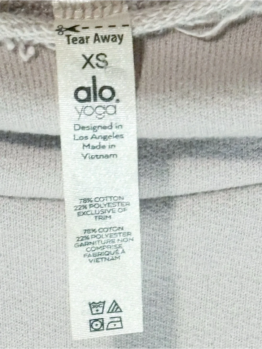 ALO Yoga Low Key French Terry Cozy Thick Bell Sleeve Hoodie XS Lavender Cloud